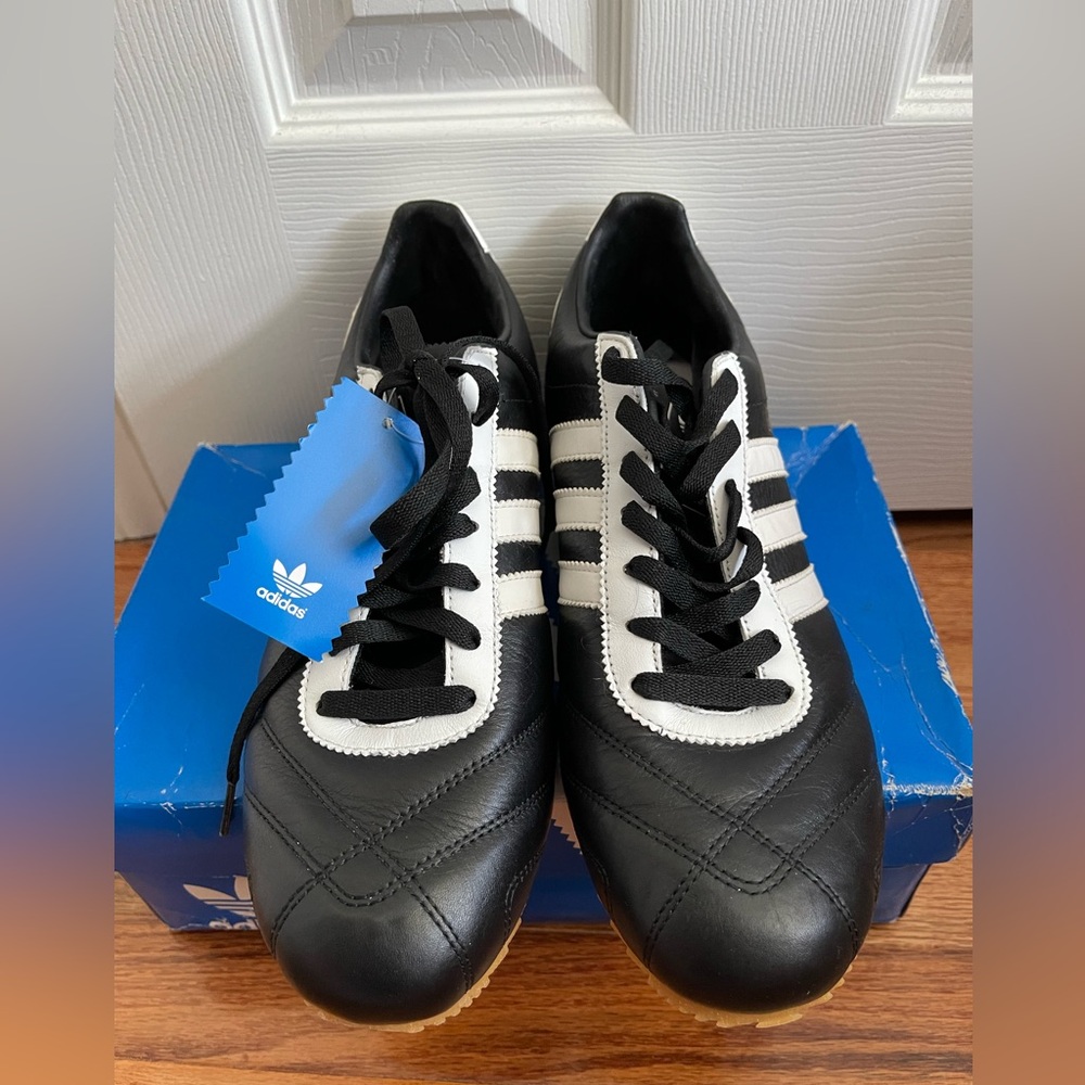 Adidas Rio Grande Vintage RARE Men's Black Leather Sneakers US 11